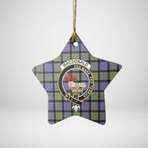 Clan MacDonald Ancient Tartan Crest Star Ceramic Ornament FI27 MacDonald Ancient Tartan Tartan Christmas