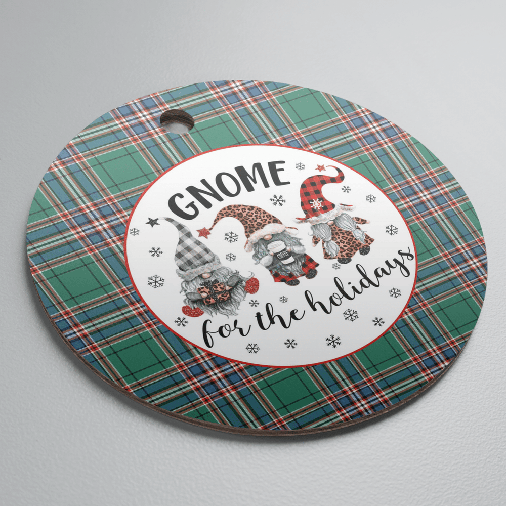 Clan MacFarlane Hunting Ancient Tartan Tartan Crest Gnome Round Ceramic Ornament ZX27 MacFarlane Hunting Ancient Tartan Tartan Christmas
