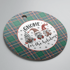 Clan MacFarlane Hunting Ancient Tartan Tartan Crest Gnome Round Ceramic Ornament ZX27 MacFarlane Hunting Ancient Tartan Tartan Christmas