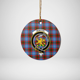 Clan Newton (Edingburg) Tartan Crest Round Ceramic Ornament GF30 Newton (Edingburg) Tartan Tartan Christmas