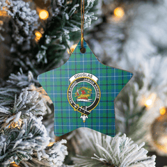 Clan Douglas Ancient Tartan Crest Star Ceramic Ornament QZ25 Douglas Ancient Tartan Tartan Christmas