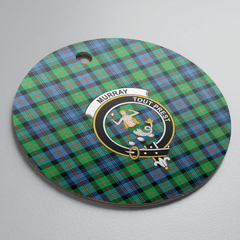 Clan Murray of Atholl Ancient Tartan Crest Round Ceramic Ornament DI72 Murray of Atholl Ancient Tartan Tartan Christmas