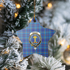 Clan Mercer Modern Tartan Crest Star Ceramic Ornament GE28 Mercer Modern Tartan Tartan Christmas