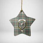 Clan Craig Ancient Tartan Crest Star Ceramic Ornament OW59 Craig Ancient Tartan Tartan Christmas