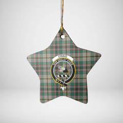 Clan Craig Ancient Tartan Crest Star Ceramic Ornament OW59 Craig Ancient Tartan Tartan Christmas