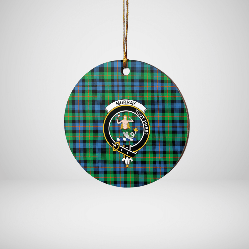 Clan Murray of Atholl Ancient Tartan Crest Round Ceramic Ornament DI72 Murray of Atholl Ancient Tartan Tartan Christmas