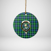 Clan Murray of Atholl Ancient Tartan Crest Round Ceramic Ornament DI72 Murray of Atholl Ancient Tartan Tartan Christmas