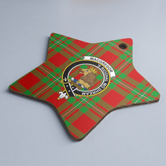 Clan MacGregor Modern Tartan Crest Star Ceramic Ornament TQ75 MacGregor Modern Tartan Tartan Christmas