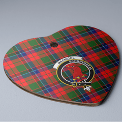 Clan Macnicol Tartan Crest Heart Ceramic Ornament BL24 Macnicol Tartan Tartan Christmas