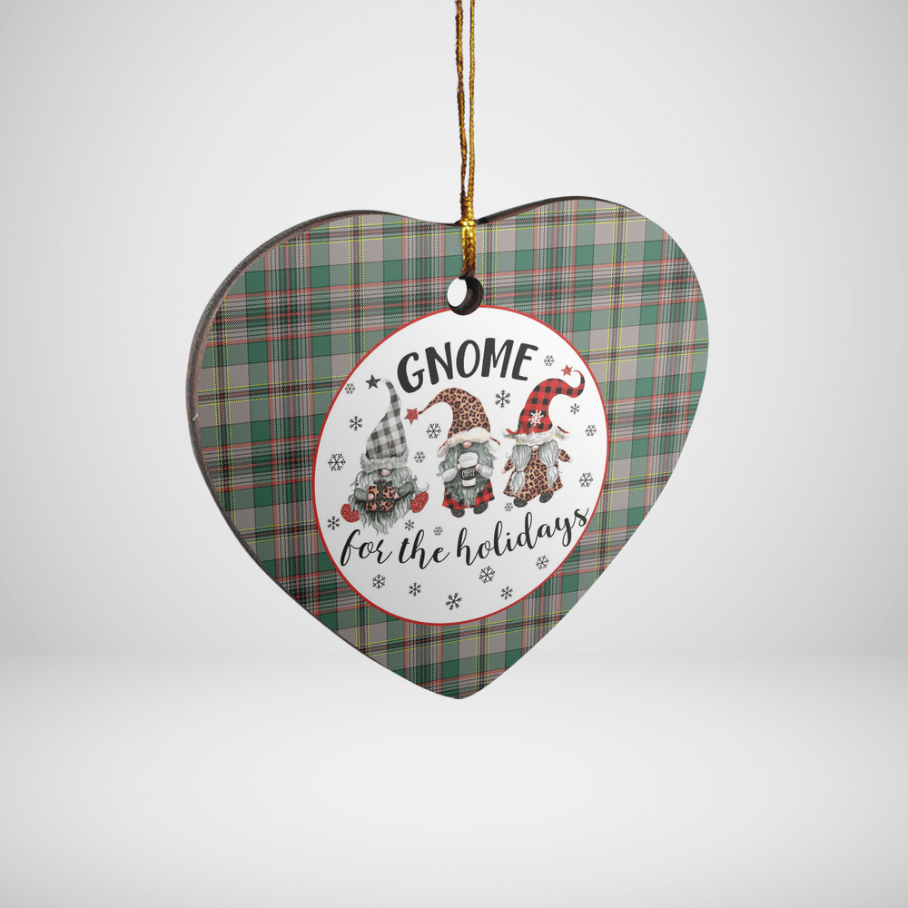 Clan Craig Ancient Tartan Tartan Crest Gnome Heart Ceramic Ornament KT47 Craig Ancient Tartan Tartan Christmas