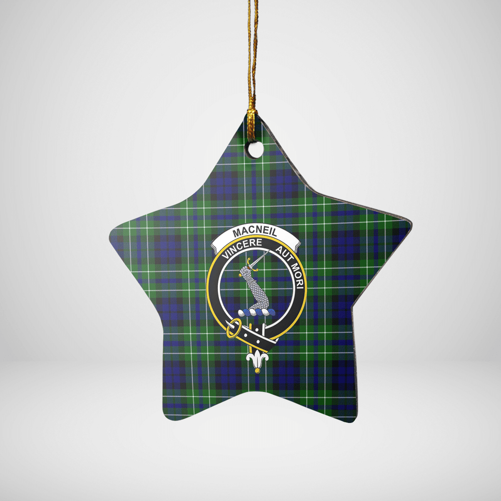 Clan MacNeil (of Colonsay) Tartan Crest Star Ceramic Ornament RB60 MacNeil (of Colonsay) Tartan Tartan Christmas