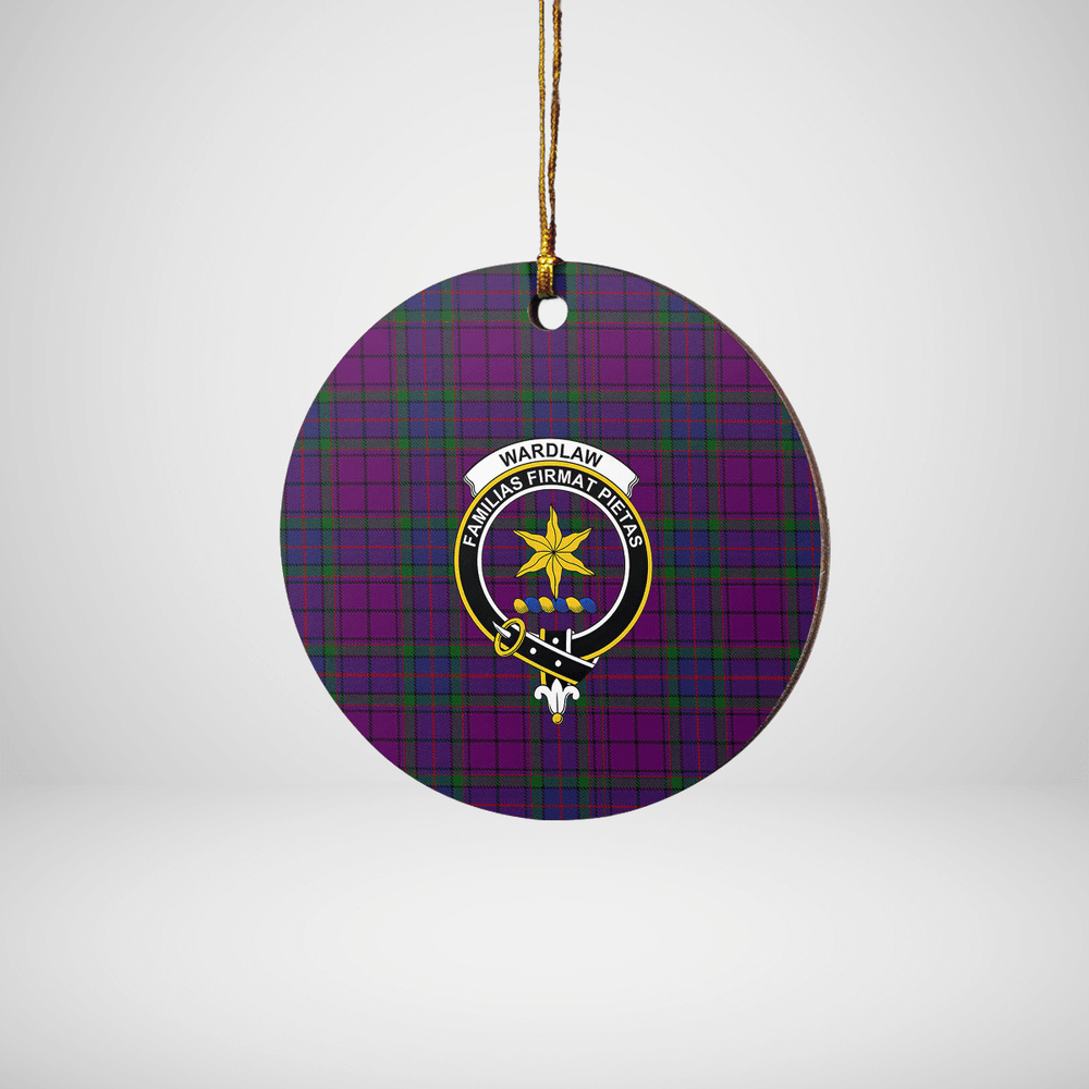 Clan Wardlaw Tartan Crest Round Ceramic Ornament SE71 Wardlaw Tartan Tartan Christmas