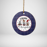 Clan Fleming Tartan Tartan Crest Gnome Round Ceramic Ornament ZD83 Fleming Tartan Tartan Christmas