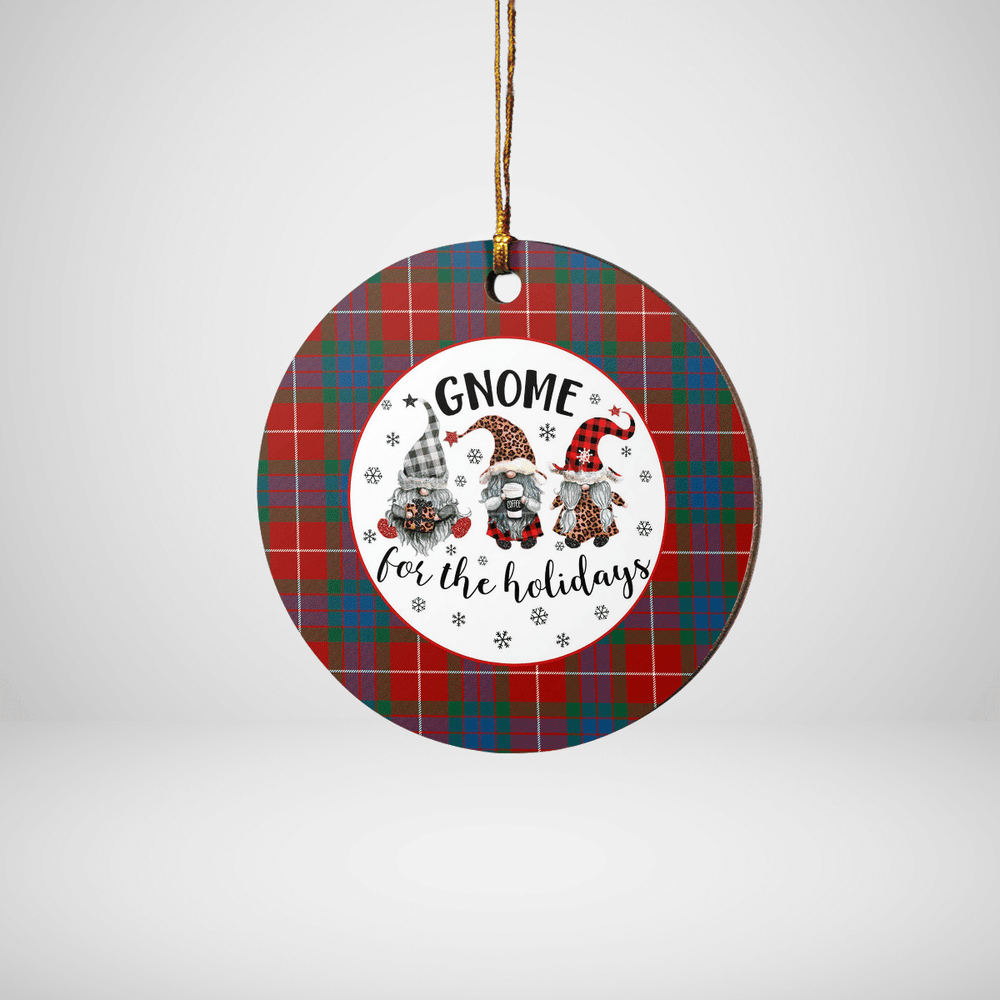 Clan Fraser Ancient Tartan Tartan Crest Gnome Round Ceramic Ornament KP64 Fraser Ancient Tartan Tartan Christmas