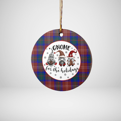 Clan Chisholm Hunting Modern Tartan Tartan Crest Gnome Round Ceramic Ornament RU91 Chisholm Hunting Modern Tartan Tartan Christmas