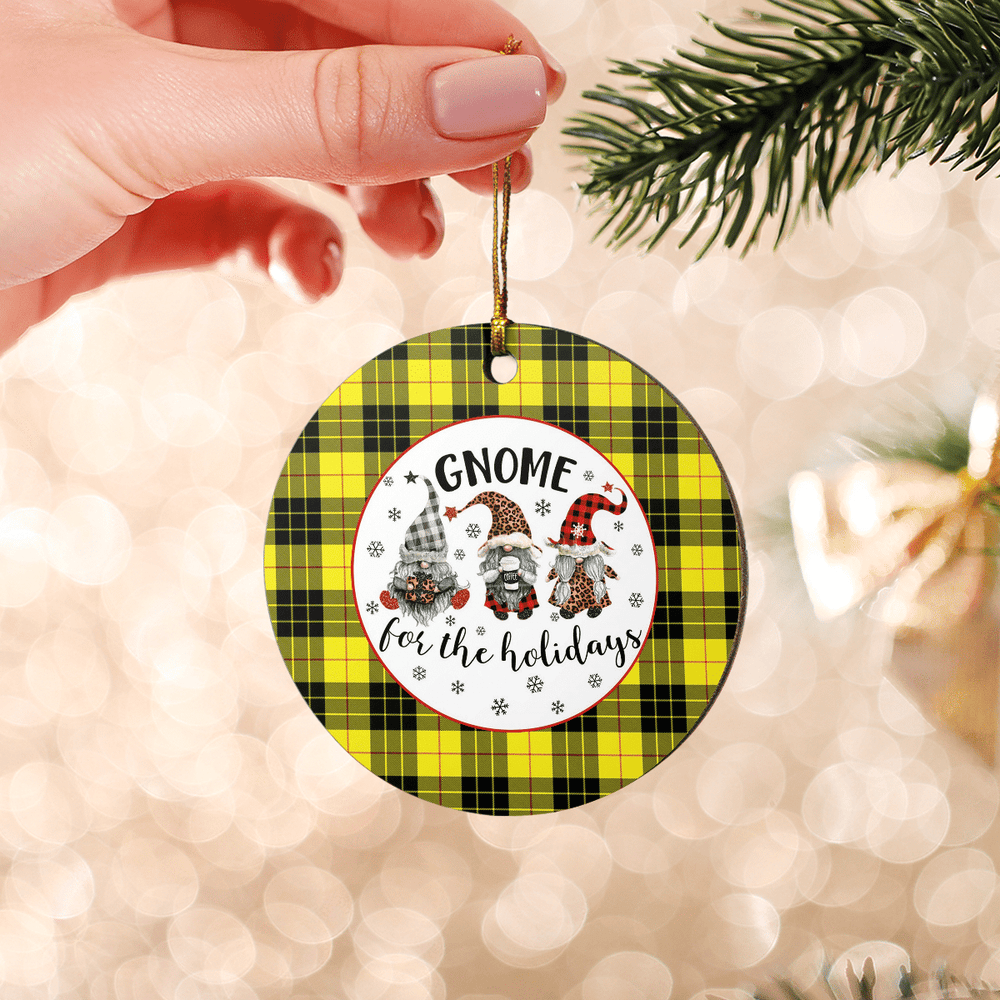 Clan MacLeod of Lewis Modern Tartan Tartan Crest Gnome Round Ceramic Ornament CJ91 MacLeod of Lewis Modern Tartan Tartan Christmas