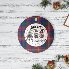 Clan Chisholm Hunting Modern Tartan Tartan Crest Gnome Round Ceramic Ornament RU91 Chisholm Hunting Modern Tartan Tartan Christmas