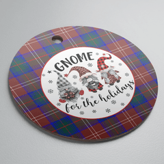 Clan Chisholm Hunting Modern Tartan Tartan Crest Gnome Round Ceramic Ornament RU91 Chisholm Hunting Modern Tartan Tartan Christmas