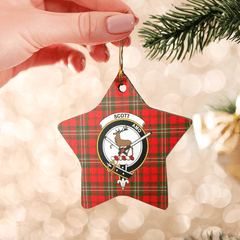 Clan Scott Modern Tartan Crest Star Ceramic Ornament ND59 Scott Modern Tartan Tartan Christmas