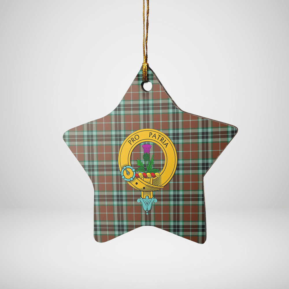 Clan Thomson Hunting Modern Tartan Crest Star Ceramic Ornament MG81 Thomson Hunting Modern Tartan Tartan Christmas