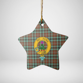 Clan Thomson Hunting Modern Tartan Crest Star Ceramic Ornament MG81 Thomson Hunting Modern Tartan Tartan Christmas