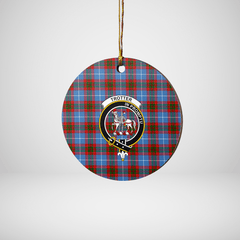 Clan Trotter Tartan Crest Round Ceramic Ornament GJ42 Trotter Tartan Tartan Christmas