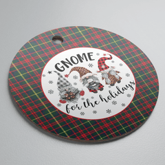 Clan MacKintosh Hunting Modern Tartan Tartan Crest Gnome Round Ceramic Ornament CZ78 MacKintosh Hunting Modern Tartan Tartan Christmas