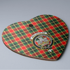Clan MacLachlan Hunting Modern Tartan Crest Heart Ceramic Ornament QT39 MacLachlan Hunting Modern Tartan Tartan Christmas