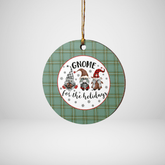 Clan Kelly Dress Tartan Tartan Crest Gnome Round Ceramic Ornament AK34 Kelly Dress Tartan Tartan Christmas