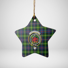 Clan Farquharson Modern Tartan Crest Star Ceramic Ornament CL56 Farquharson Modern Tartan Tartan Christmas