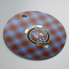 Clan Trotter Tartan Crest Round Ceramic Ornament GJ42 Trotter Tartan Tartan Christmas