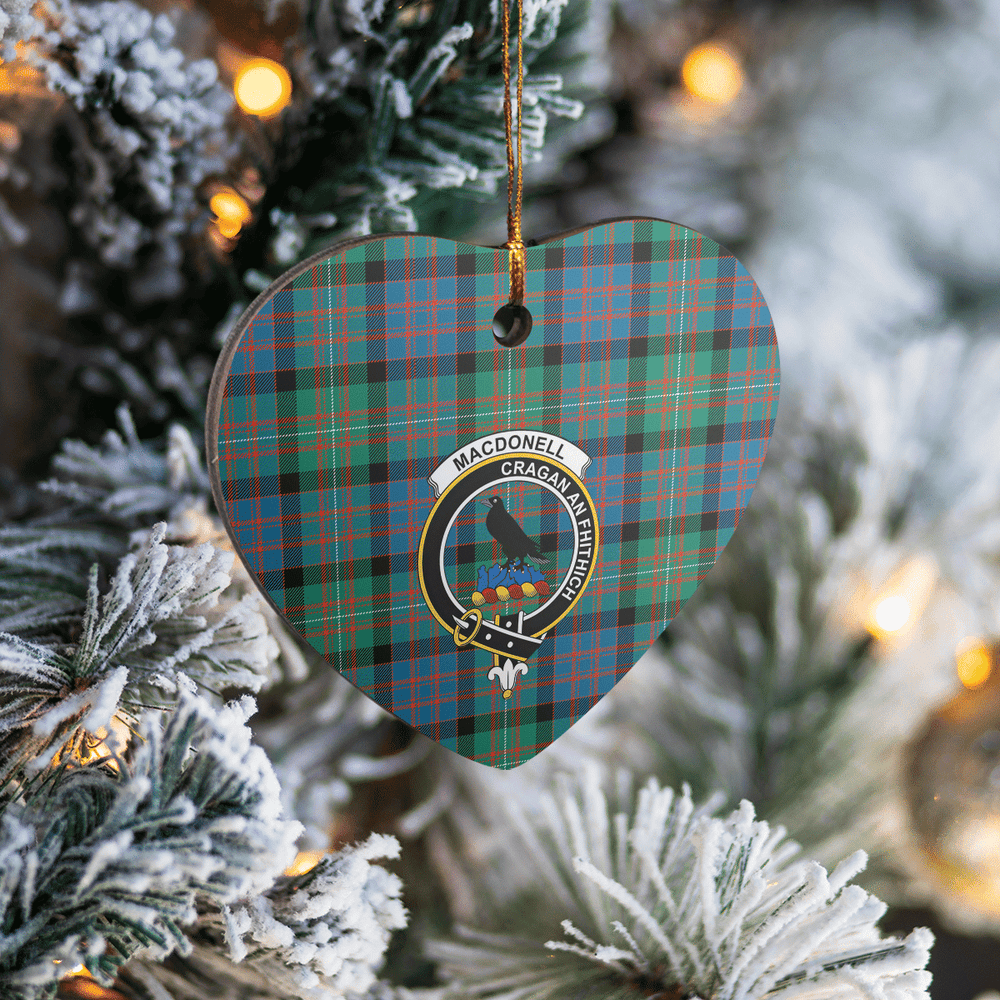 Clan MacDonnell of Glengarry Ancient Tartan Crest Heart Ceramic Ornament ZF16 MacDonnell of Glengarry Ancient Tartan Tartan Christmas