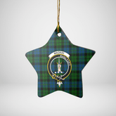 Clan MacKay ModernTartan Crest Star Ceramic Ornament FS79 MacKay ModernTartan Tartan Christmas
