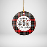 Clan Norwegian Night Tartan Tartan Crest Gnome Round Ceramic Ornament AU59 Norwegian Night Tartan Tartan Christmas
