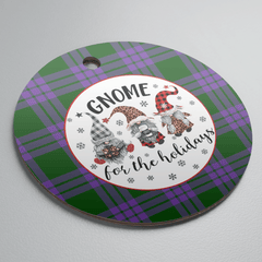 Clan Elphinstone Tartan Tartan Crest Gnome Round Ceramic Ornament NK85 Elphinstone Tartan Tartan Christmas