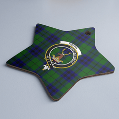 Clan Keith Modern Tartan Crest Star Ceramic Ornament PM74 Keith Modern Tartan Tartan Christmas