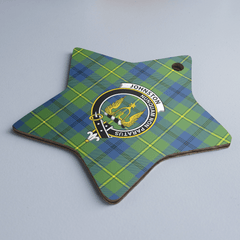 Clan Johnston Ancient Tartan Crest Star Ceramic Ornament OW38 Johnston Ancient Tartan Tartan Christmas