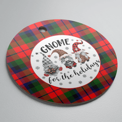Clan MacNaughton Modern Tartan Tartan Crest Gnome Round Ceramic Ornament QV14 MacNaughton Modern Tartan Tartan Christmas