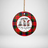 Clan MacNaughton Modern Tartan Tartan Crest Gnome Round Ceramic Ornament QV14 MacNaughton Modern Tartan Tartan Christmas