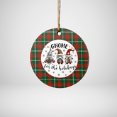 Clan Prince of Wales Tartan Tartan Crest Gnome Round Ceramic Ornament KB48 Prince of Wales Tartan Tartan Christmas