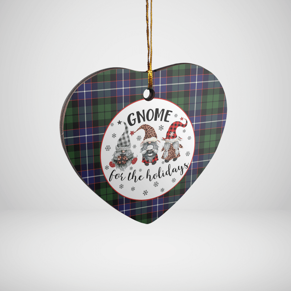 Clan Galbraith Modern Tartan Tartan Crest Gnome Heart Ceramic Ornament CR66 Galbraith Modern Tartan Tartan Christmas