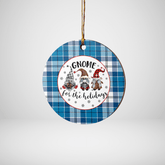 Clan Roberton Tartan Tartan Crest Gnome Round Ceramic Ornament SO41 Roberton Tartan Tartan Christmas