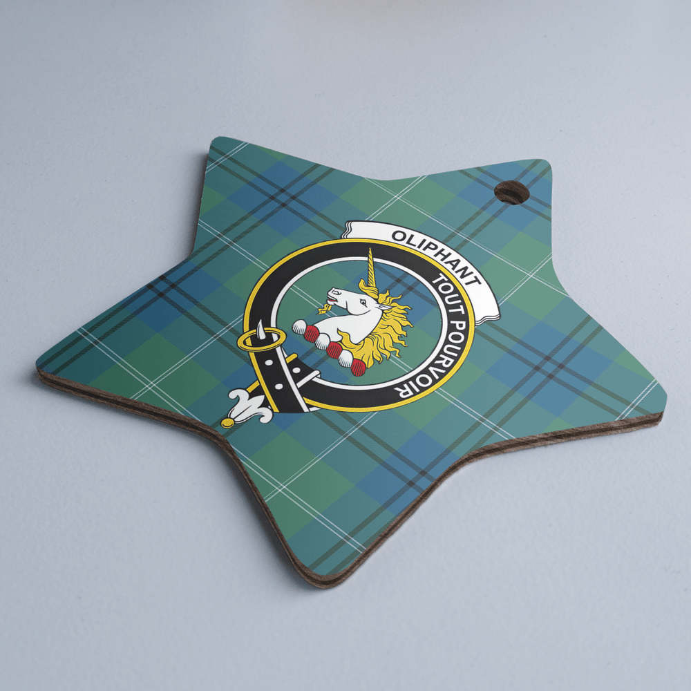 Clan Oliphant Ancient Tartan Crest Star Ceramic Ornament AB85 Oliphant Ancient Tartan Tartan Christmas