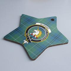 Clan Oliphant Ancient Tartan Crest Star Ceramic Ornament AB85 Oliphant Ancient Tartan Tartan Christmas
