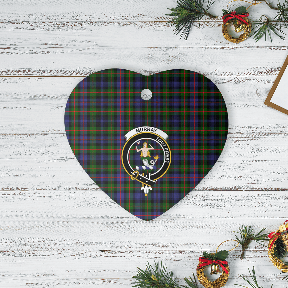 Clan Murray of Atholl Modern Tartan Crest Heart Ceramic Ornament JB19 Murray of Atholl Modern Tartan Tartan Christmas