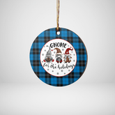 Clan Ramsay Blue Ancient Tartan Tartan Crest Gnome Round Ceramic Ornament XL97 Ramsay Blue Ancient Tartan Tartan Christmas