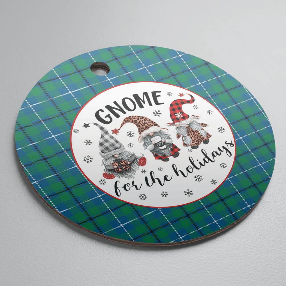 Clan Douglas Ancient Tartan Tartan Crest Gnome Round Ceramic Ornament DI22 Douglas Ancient Tartan Tartan Christmas