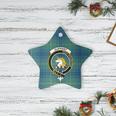 Clan Oliphant Ancient Tartan Crest Star Ceramic Ornament AB85 Oliphant Ancient Tartan Tartan Christmas