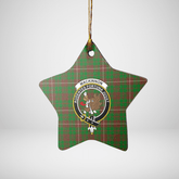 Clan MacKinnon Hunting Modern Tartan Crest Star Ceramic Ornament OX83 MacKinnon Hunting Modern Tartan Tartan Christmas