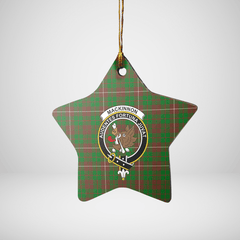 Clan MacKinnon Hunting Modern Tartan Crest Star Ceramic Ornament OX83 MacKinnon Hunting Modern Tartan Tartan Christmas